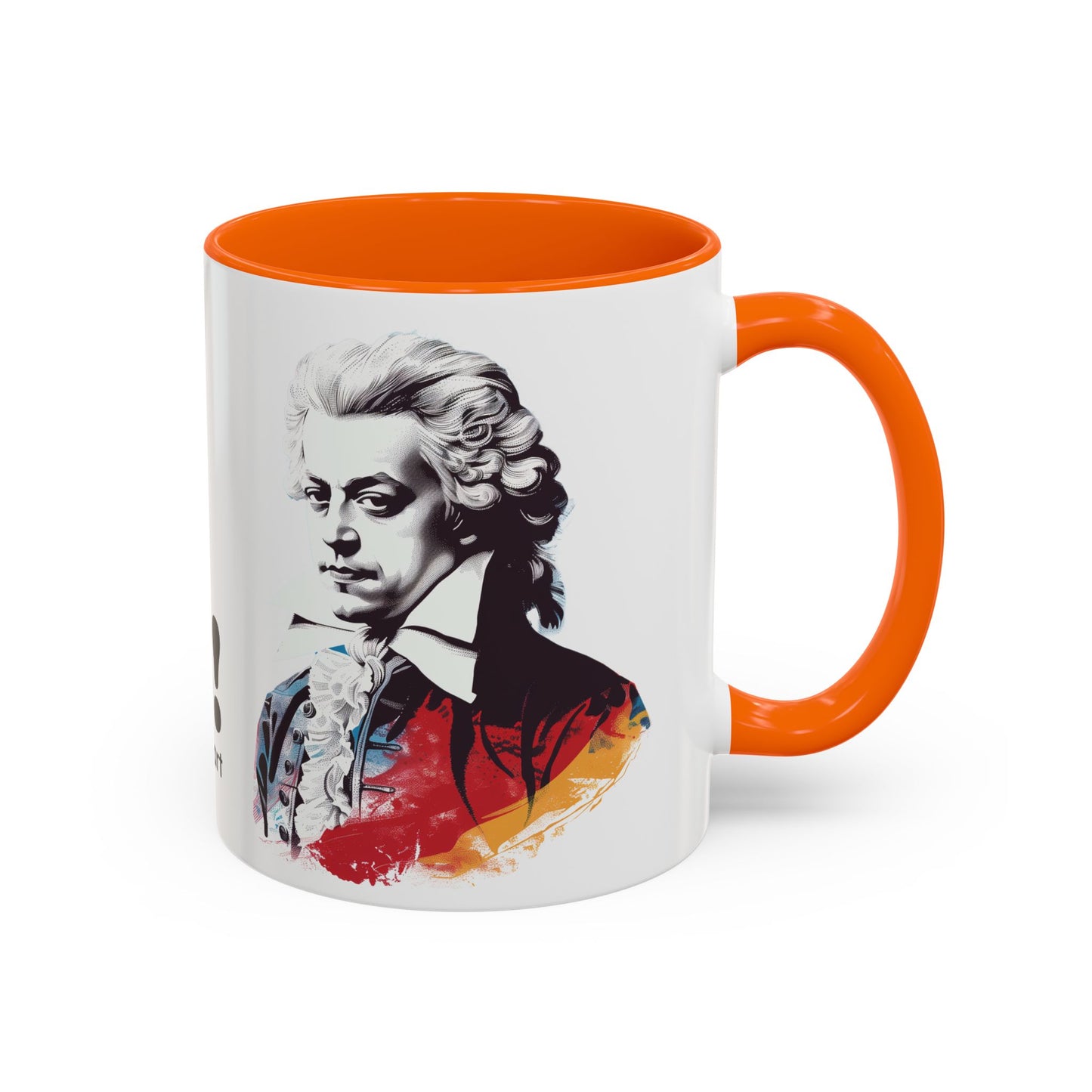 Two Flutes Mug in White (EU) - Mozart Flute Quote Mug, Mozart Mug, Classical Music Mug, Funny Mozart Quote