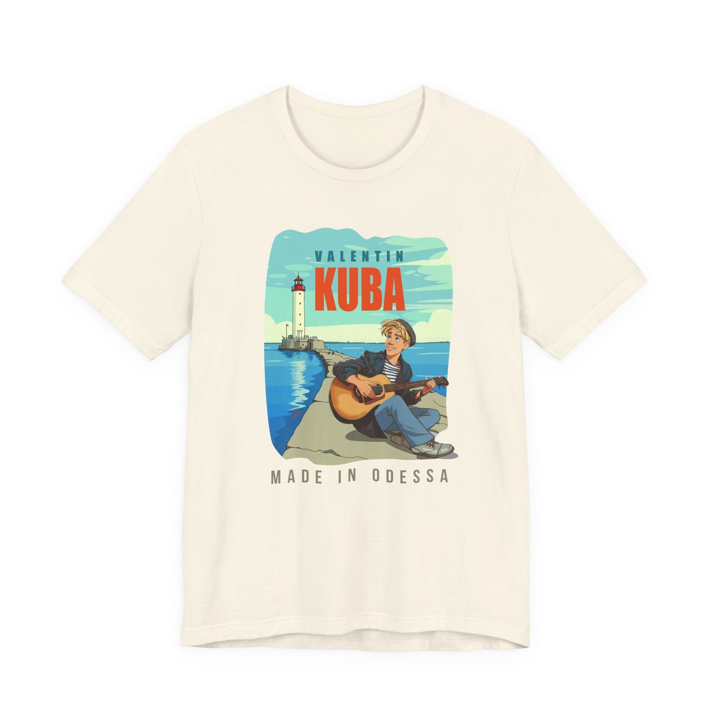 (ENG) Kuba at the Vorontsov Lighthouse- Klezmer Music T-Shirt, Odessa Music Shirt, Valentin Kuba Tee, Music from Ukraine Shirt