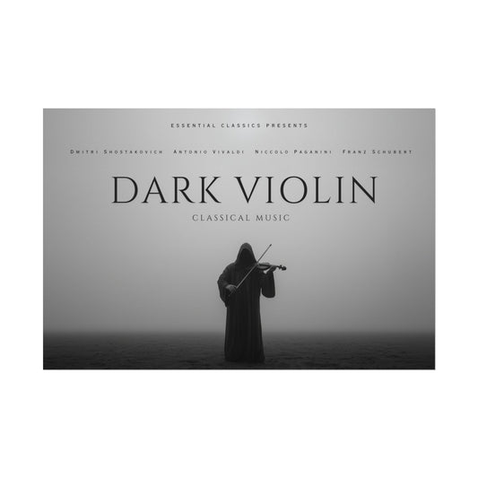 Dark Violin - Dramatic Art Print, Violin Poster, Haunting Art Print, Dark Classical Music Poster