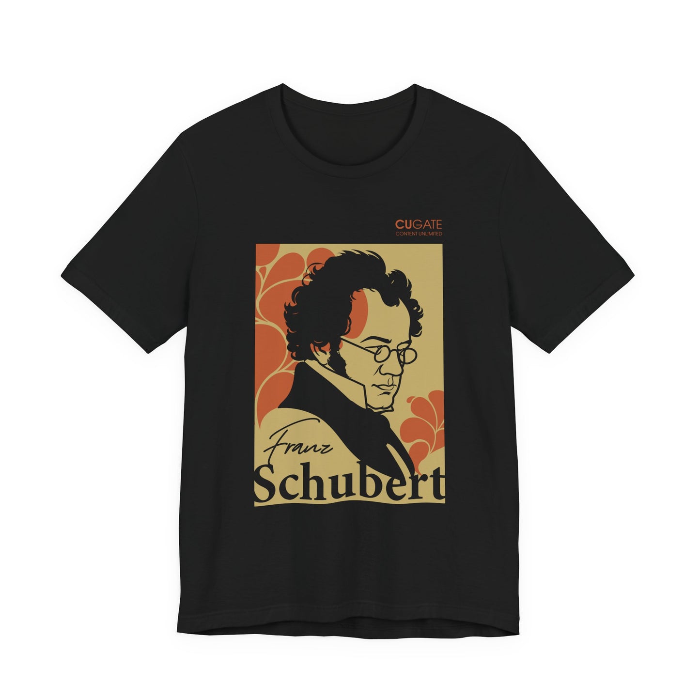 Schubert T-Shirt (Dark): Classical Composer T-Shirt, Classical Music Shirt, Franz Schubert Tribute Tee