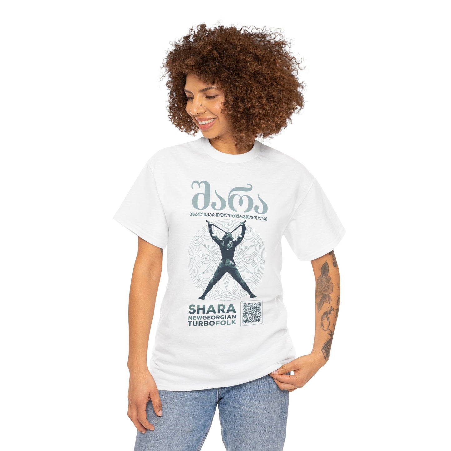 Shara Band T-Shirt - Georgian Turbo Folk (QR), Georgian Folk Music Shirt, Georgian Playlist Shirt, New Georgian Folk Tee