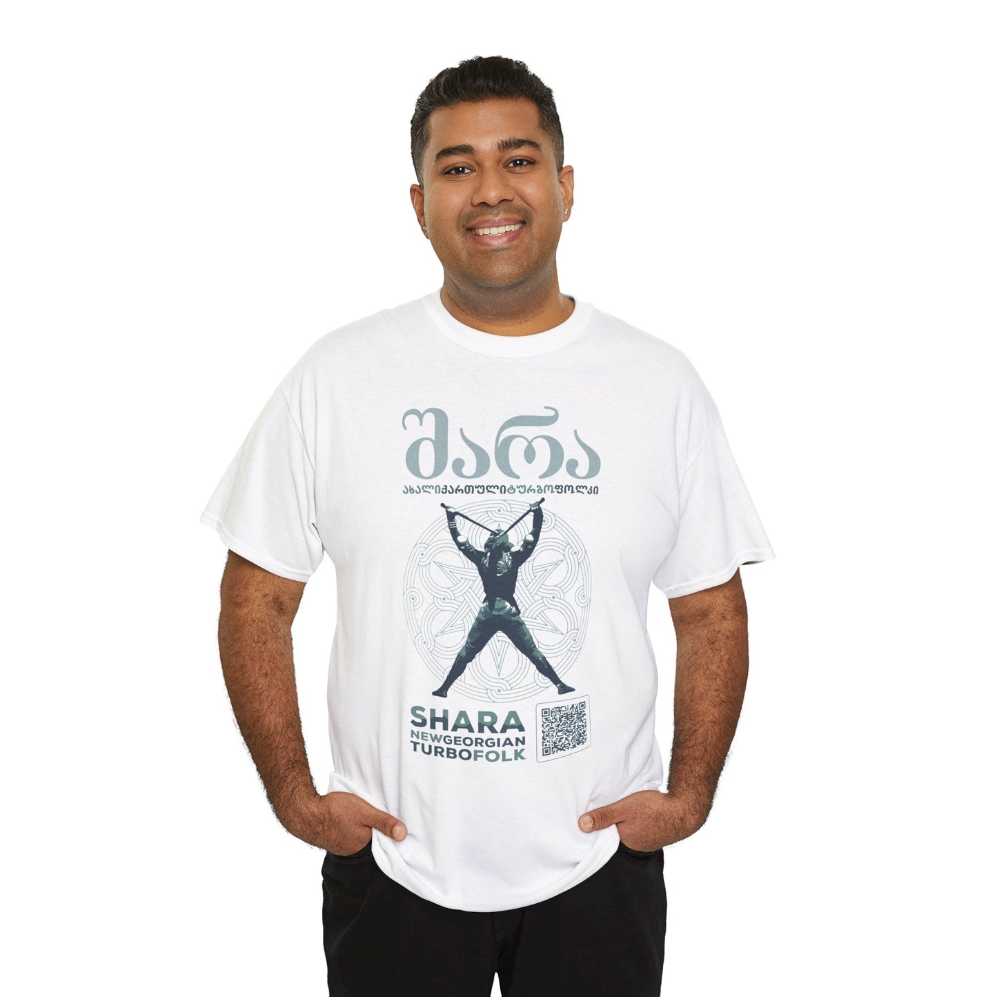 Shara Band T-Shirt - Georgian Turbo Folk (QR), Georgian Folk Music Shirt, Georgian Playlist Shirt, New Georgian Folk Tee