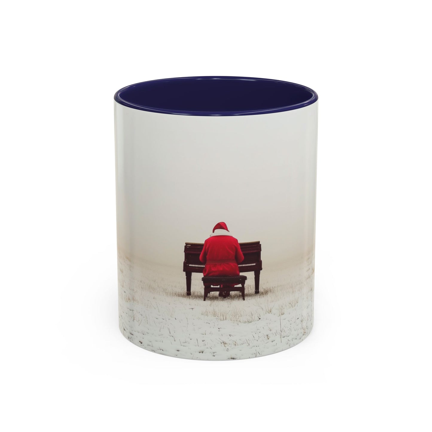 Mozart Christmas Mug (EU) - Santa Mug, Santa Playing Piano Mug, Holiday Mug, Christmas Mug, Winter Mug, Mozart Holiday Mug