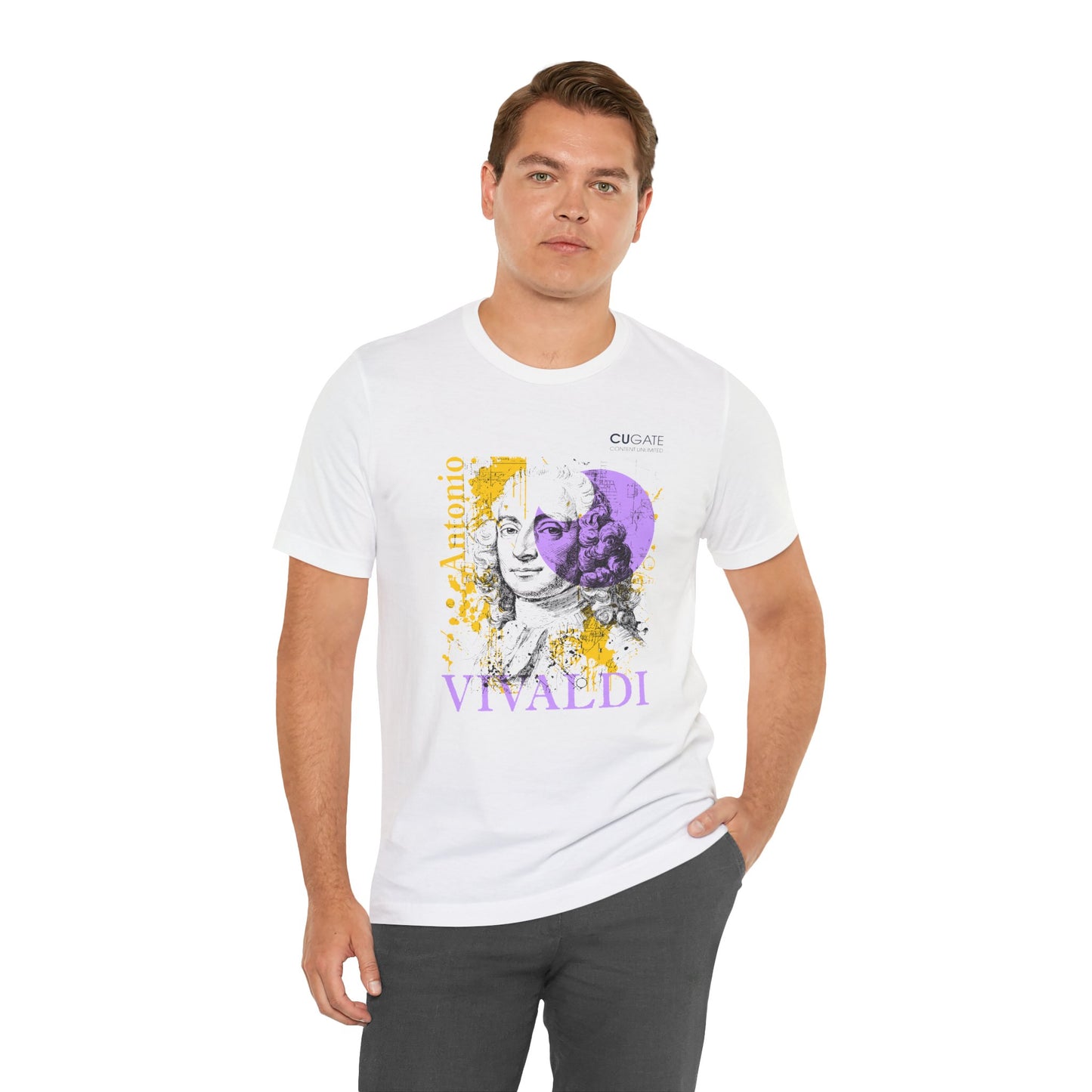 Vivaldi T-Shirt (Light): Classical Composer T-Shirt, Classical Music Shirt, Antonio Vivaldi Tribute Tee