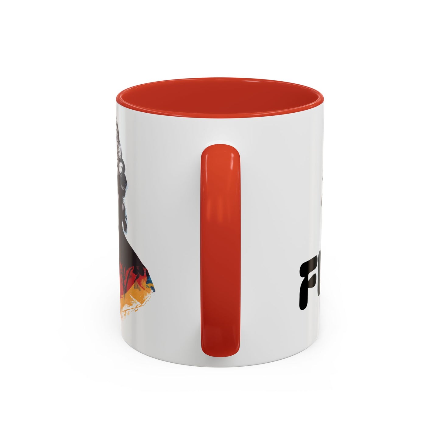 Two Flutes Mug in White (USA) - Mozart Flute Quote Mug, Mozart Mug, Classical Music Mug, Funny Mozart Quote