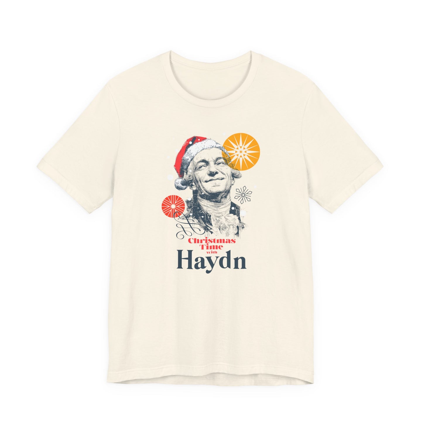 Christmas with Hayden - Holiday T-Shirt, Santa Shirt, Hayden with Santa Hat T-Shirt, Classical Music Christmas Shirt