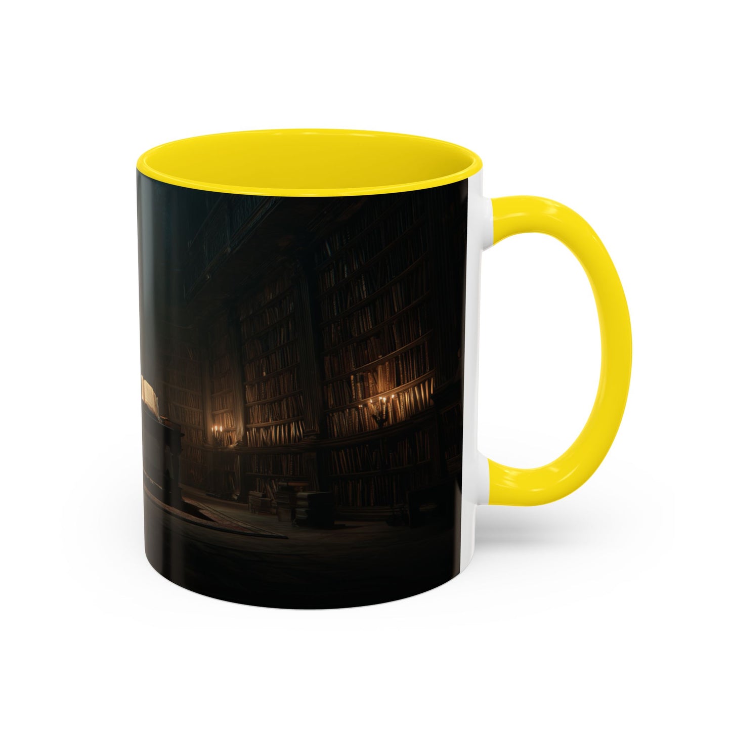Late Night Studies Mug (EU) - Dark Library Mug, Evening Reading Mug, Moody Library Mug, Cozy Reading Mug, Library Mug