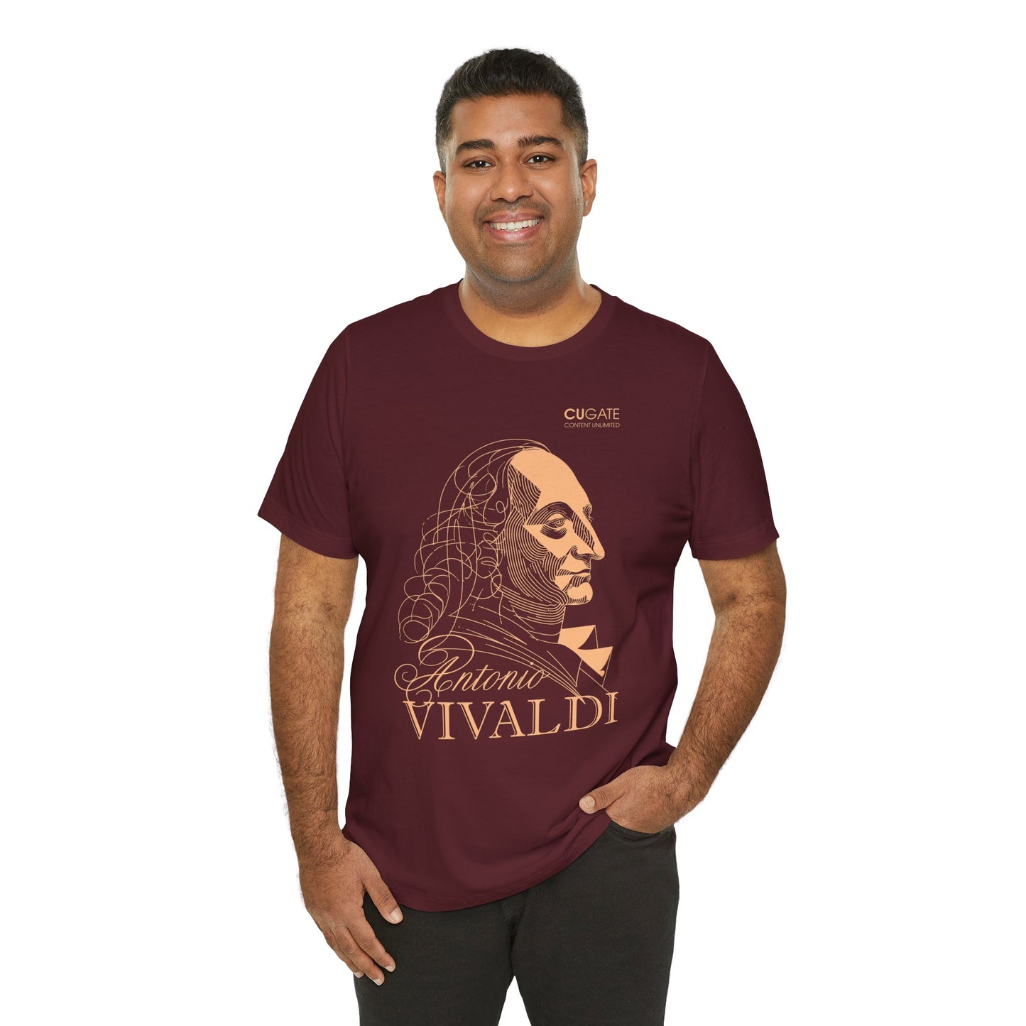 Vivaldi T-Shirt (Dark): Classical Composer T-Shirt, Classical Music Shirt, Antonio Vivaldi Tribute Tee