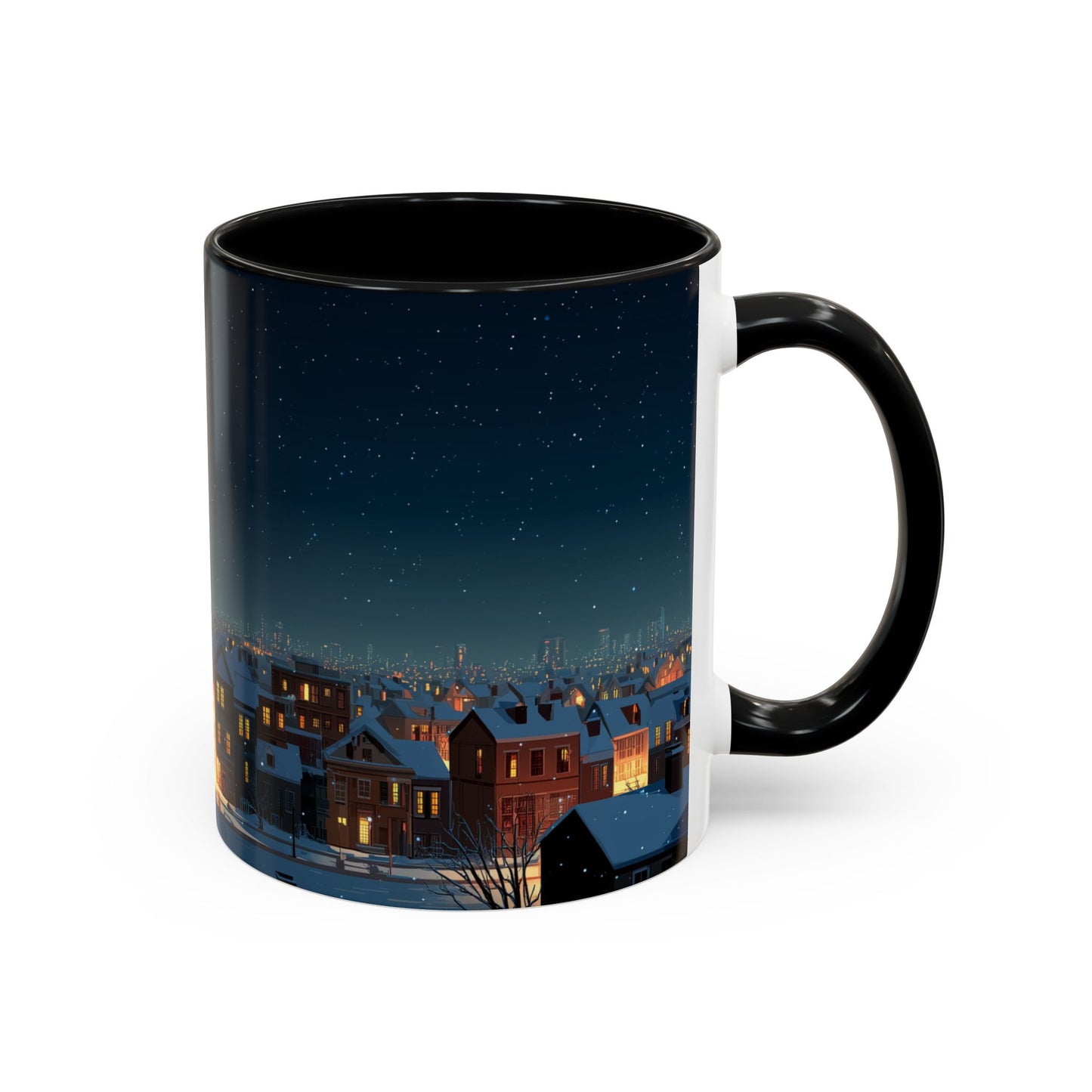Happy New Year Mug (USA) - Classical Music Celebration Mug, Night Sky Mug, Starry Night Mug, New Year's Resolution Mug