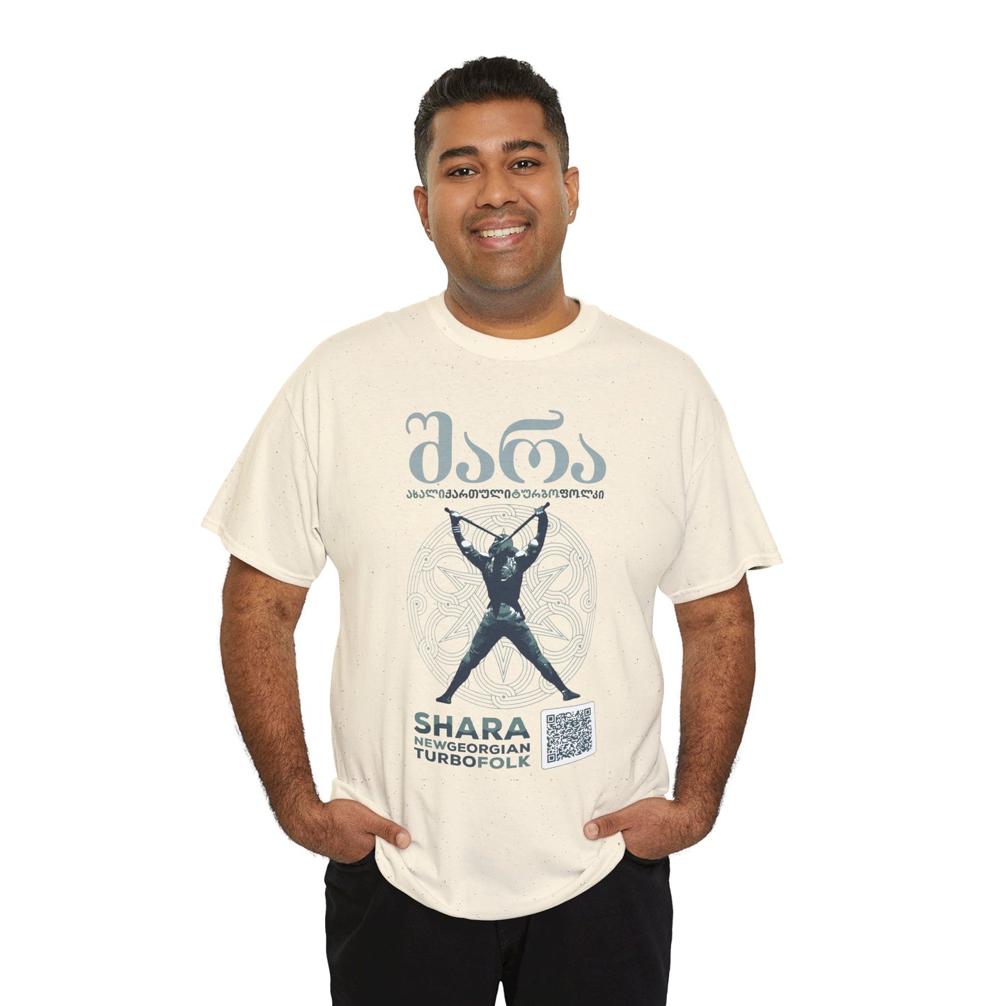 Shara Band T-Shirt - Georgian Turbo Folk (QR), Georgian Folk Music Shirt, Georgian Playlist Shirt, New Georgian Folk Tee