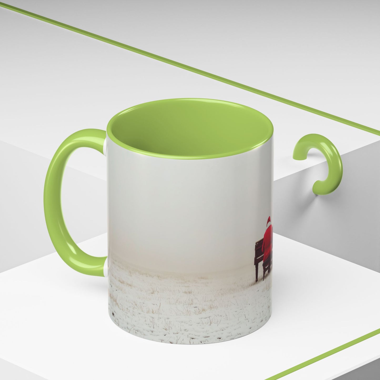 Mozart Christmas Mug (EU) - Santa Mug, Santa Playing Piano Mug, Holiday Mug, Christmas Mug, Winter Mug, Mozart Holiday Mug