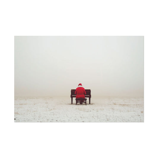 Without Words: Mozart Christmas - Santa Poster, Santa Playing Piano Print, Holiday Print, Christmas Poster, Winter Print, Mozart Holiday Poster