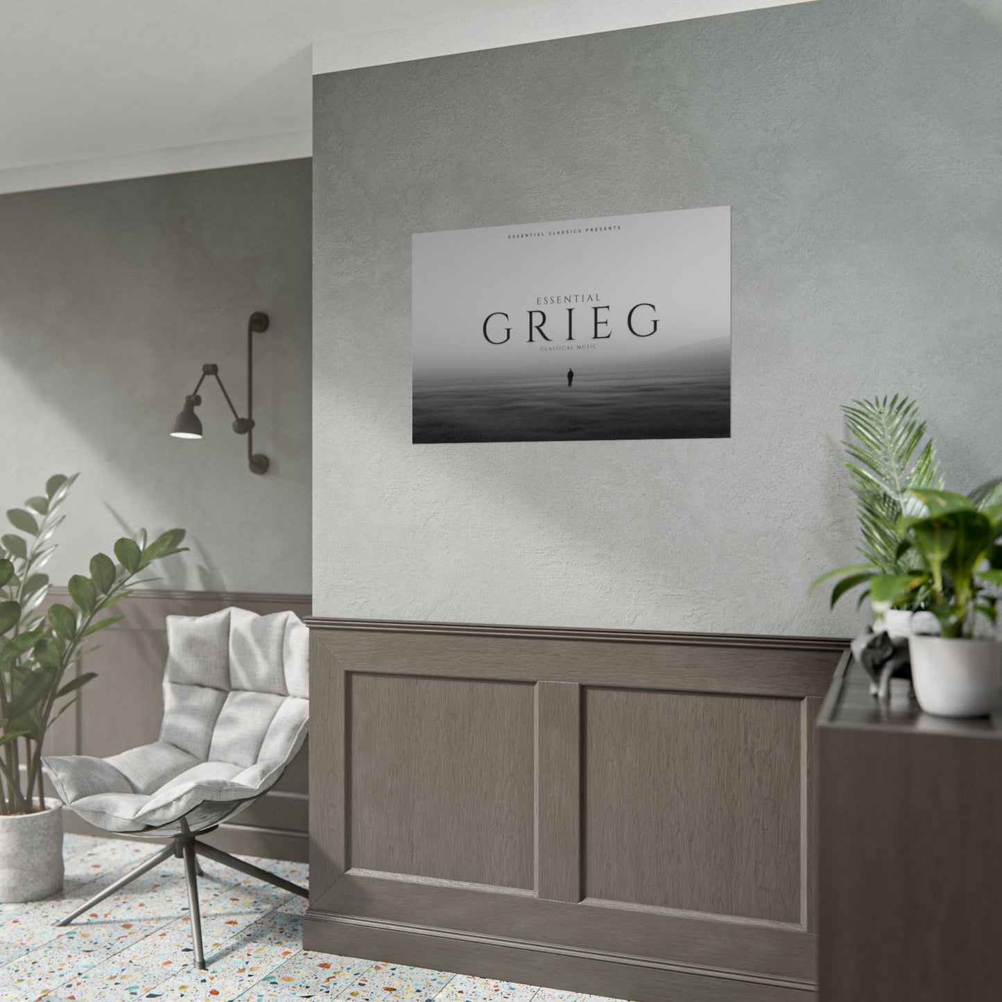 Essential Grieg - Classical Music Print, Edvard Grieg Inspired Print, Melancholy Art Print, Moment of Stillness Poster