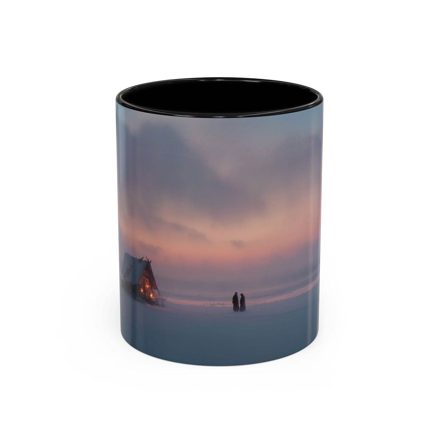 Classical December Mug (EU) - Winter Mug, Winter Sunrise Mug, Peaceful Landscape Mug, Holiday Decor Mug